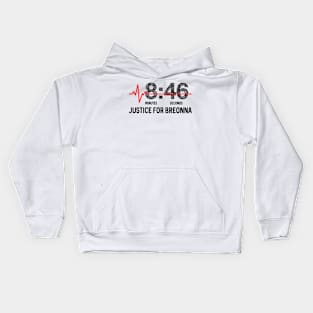 8-46 Justice For Breonna Taylor - 8 Minutes 46 Seconds 846 Grim Symbol Kids Hoodie